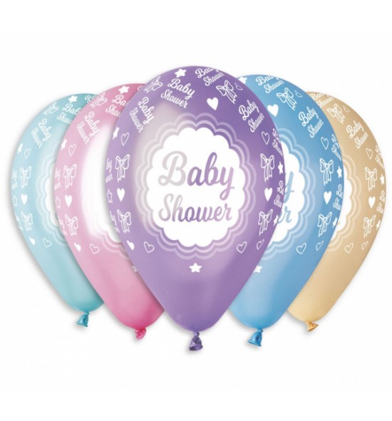 Balionai "Baby shower" 30 cm (5 vnt.)